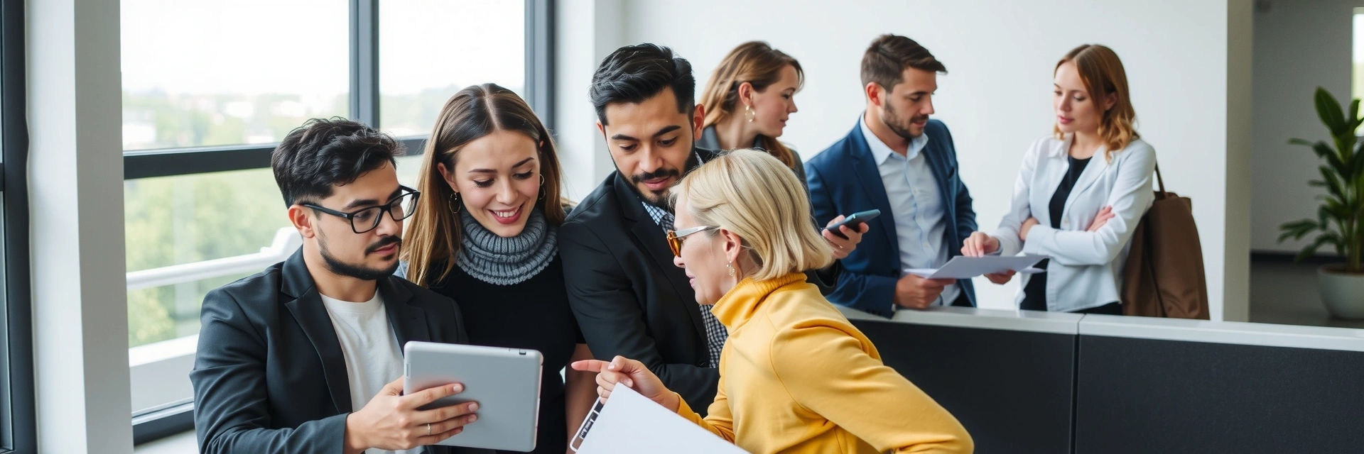 People discussing and collaborating, representing support and information exchange